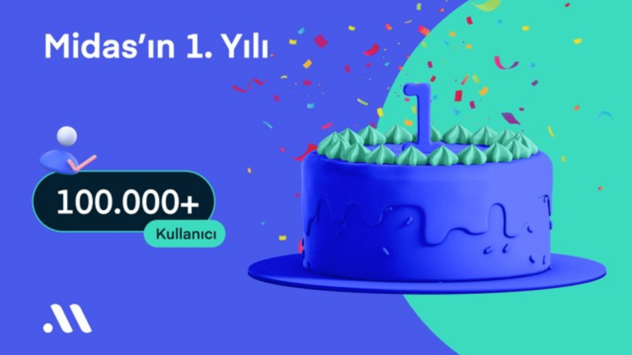 1. yılını kutlayan Midas, 100 bin kullanıcıya ulaştı