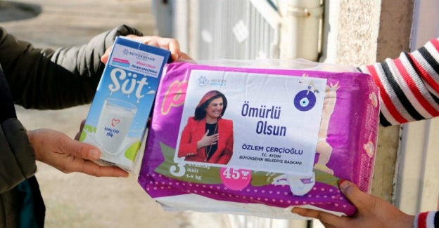 Aydın Büyükşehir'den bebek bezi ve süt desteği 