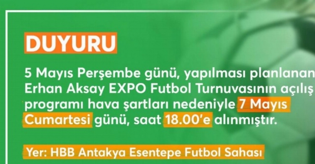 Erhan Aksay XPO Futbol Turnuvası'nın açılışı belli oldu 