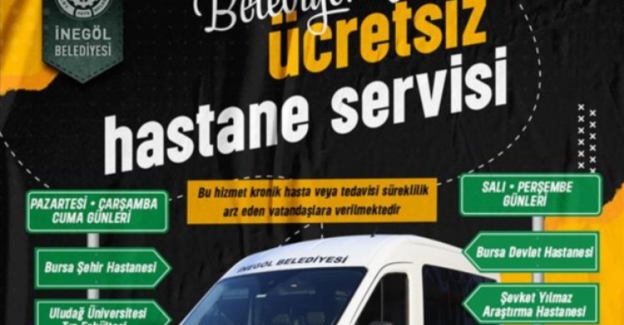 İnegöl Belediyesi’nden Bursa hastanelerine ücretsiz servis hizmeti