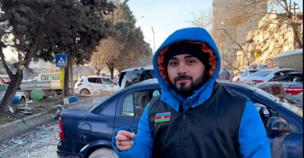 Azerbaycanlı sosyal medya fenomeni İsayev'den deprem bölgesi mesaisi