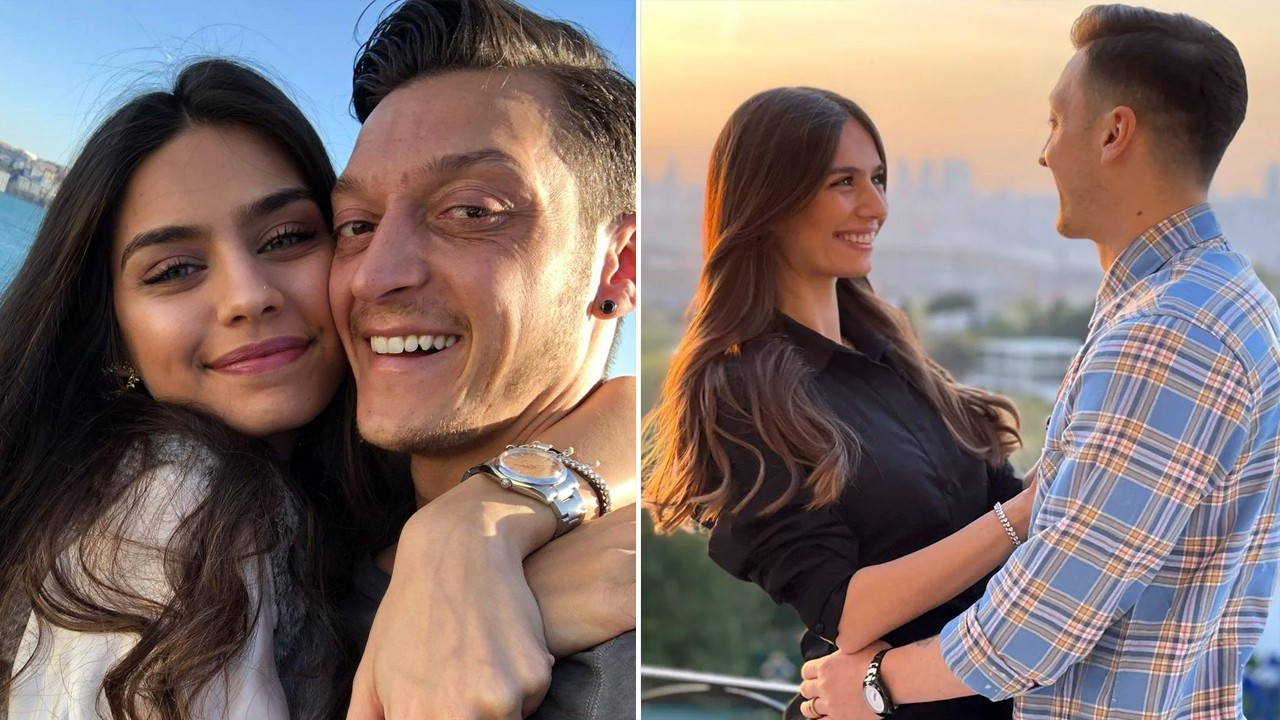 Mesut Özil'den Amine Gülşe'ye romantik kutlama